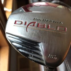 Callaway big Bertha Diablo three wood 15° neutral with mid torque stiff flex right handed