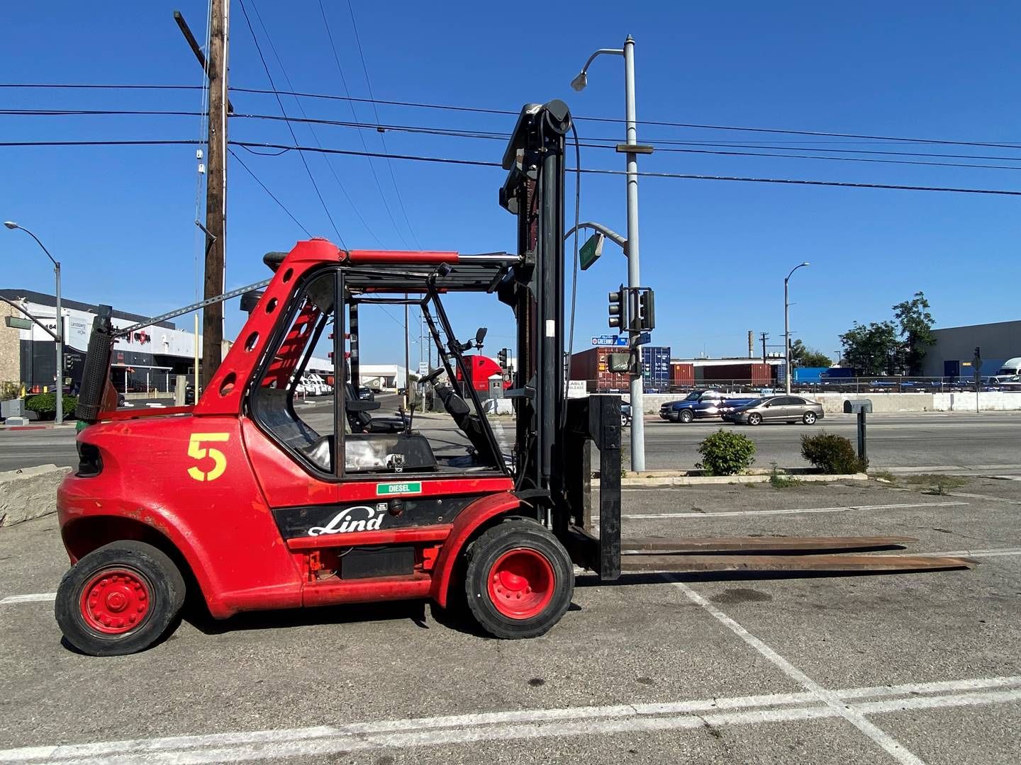 2008 Linde H80D Diesel Forklift Blows Some Smoke Runs Great