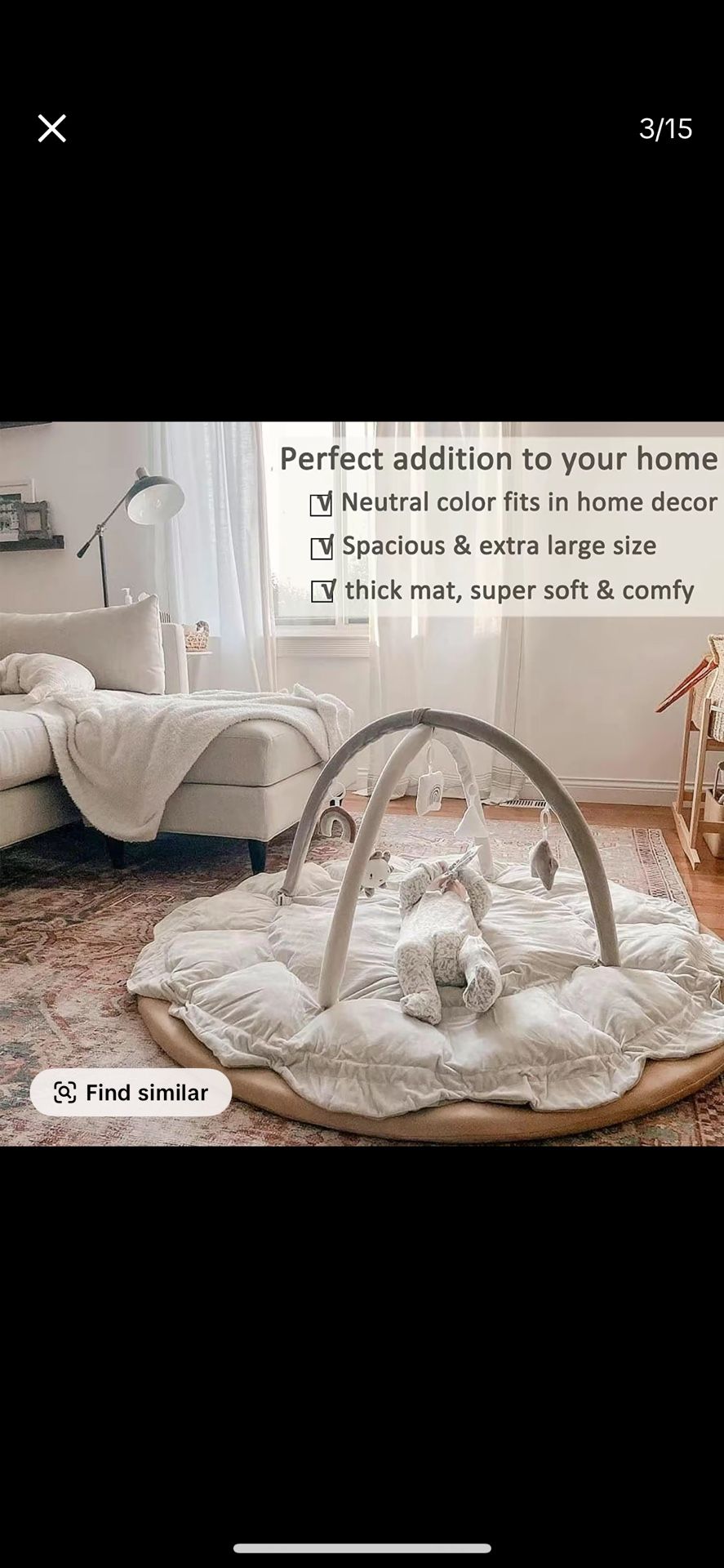 5-in-1 Baby Gym (Grey)