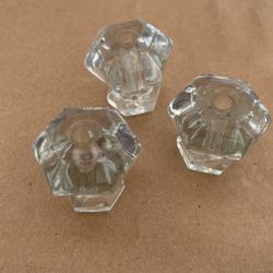 3 Glass Door Pulls/knobs