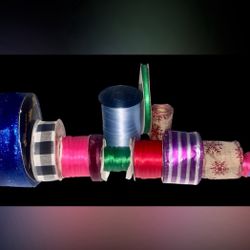 12~ Mixed Lot Mesh & Poly Wired & Unwired Ribbons
