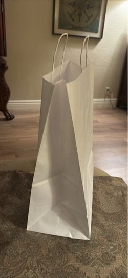 New White Paper Shopping Bags with Handles