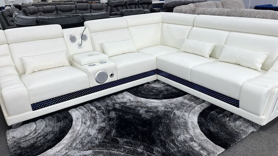 Brand New Futuristic Sectional w/LED Lights & Speakers