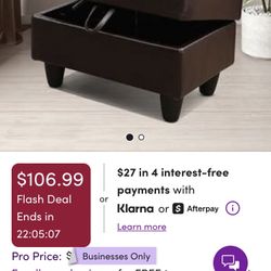 Brown Living Room Ottoman 