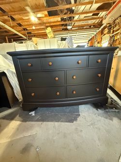 Black 7 Drawer Dresser