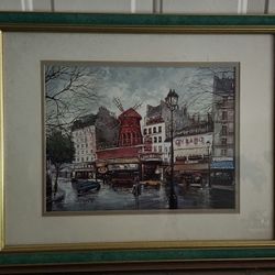 6 Vintage Georges B. Vintage Framed Print Paris France  $10 each