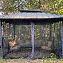 Gazebo With Outdoor Furniture 