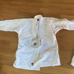 One Set Men Size 50/190 White Jiu Jitsu Gi With Belt.  $20