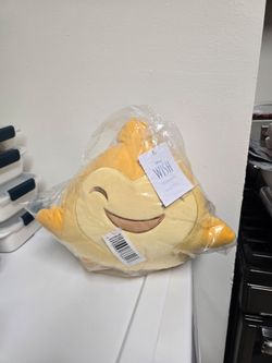 Brand New The Big One  Disney Wish Yellow Wishing Star Plushable Pillow 16" x 15"
