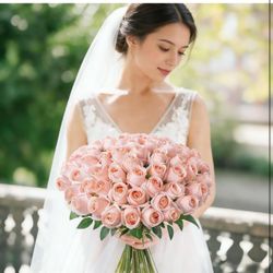 DREAMLOOM 50pcs Roses Artificial Flowers, Fake Roses