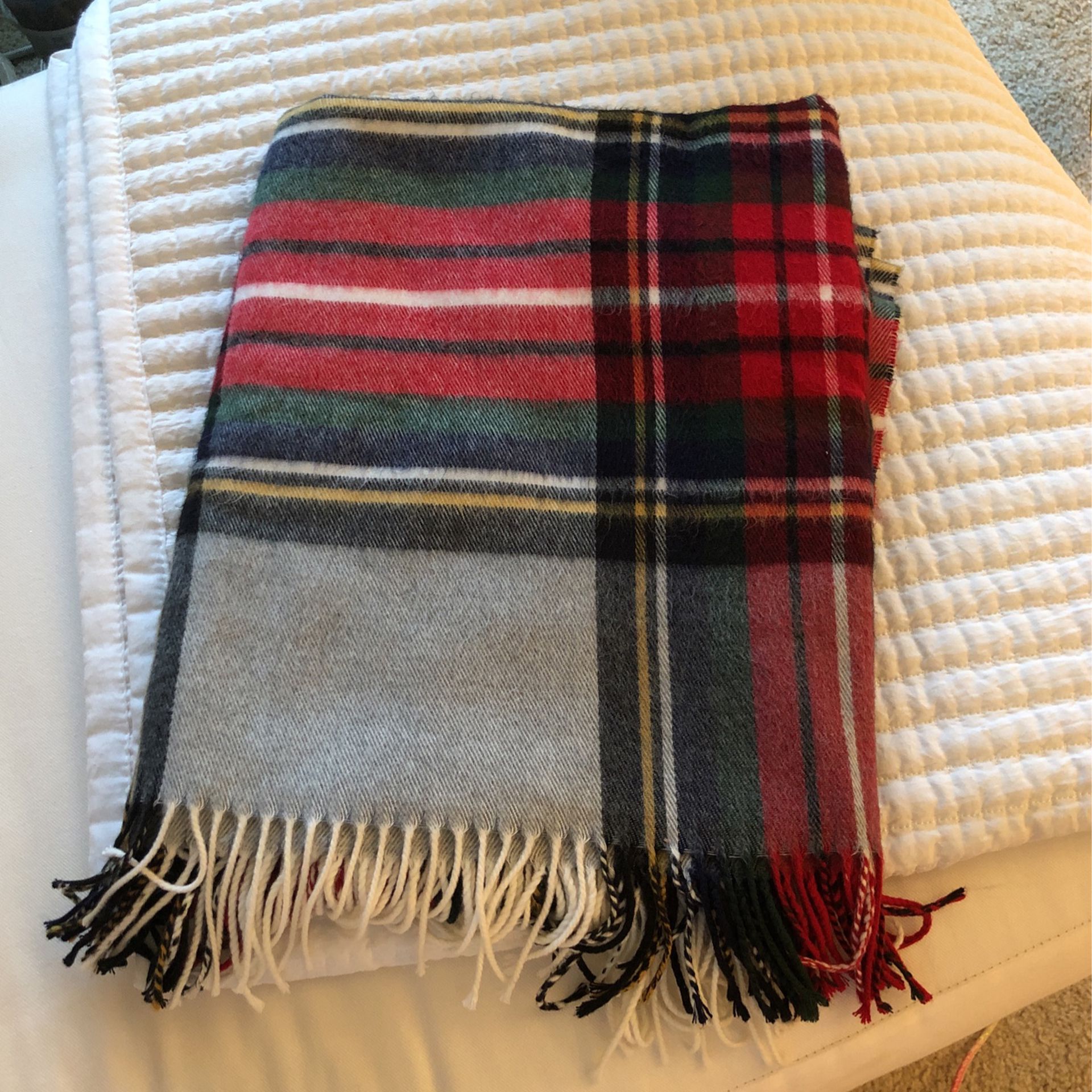 TARTAN THROW ACCENT BLANKET MADE IN ITALY