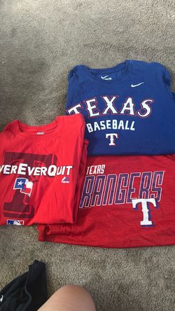 Texas Rangers baseball men’s large shirts see description