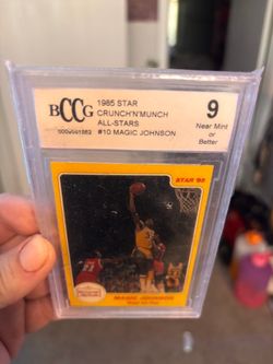1985 Star Crunch 'N' Munch Magic Johnson BCCG 9