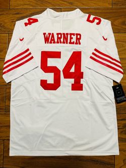 49ers Red White Away Jersey Warner 54 small medium large XL 2X 3X