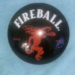 Fireball Round Metal Sign 16 X 16