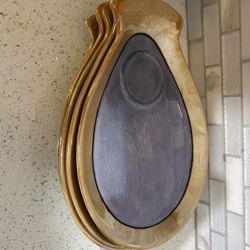 Japanese Lusterware, Snack Or Dessert Plates Set Of Five