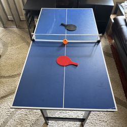 3-in-1 Children's Table Tennis + Pool + Air Hockey Set