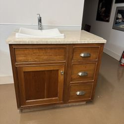 Bath Vanity - Marble Top, Kohler Sink & Facet