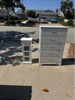 White Dresser & Side Cabinet DELIVERY AVAILABLE