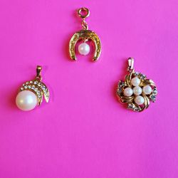 Heavy Gold Plated Charms For Bracelet Or Necklace