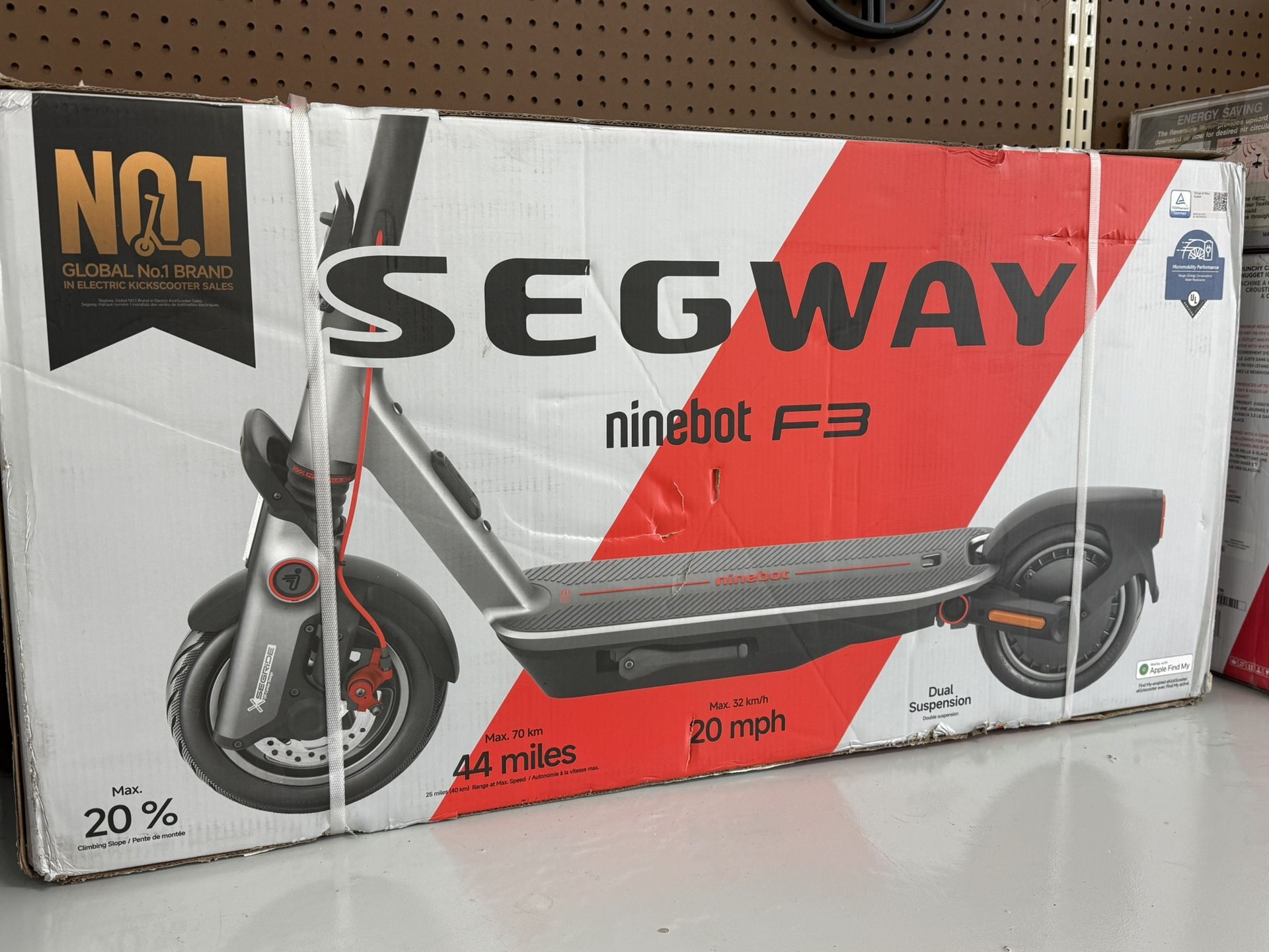 NEW! Segway Ninebot F3 Scooter, w/ 44 miles Max Range & 20 mph Max Speed w/ 10-Inch