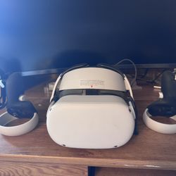 Quest 2 With Aftermarket Headstrap, Grips, And Silicone Face Cover