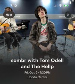 Sombr concert tickets $75 each section 407