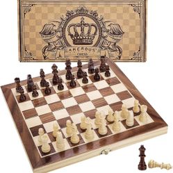 2 in 1 Magnetic Chess Set & Checkers Board Game