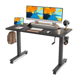 Crank Adjustable Height Standing Desk with Handle 40in XYL-816