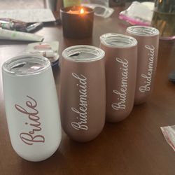 White & Rose Gold Small Tumblers