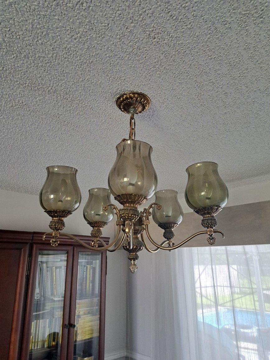 Vintage Brass Chandelier
