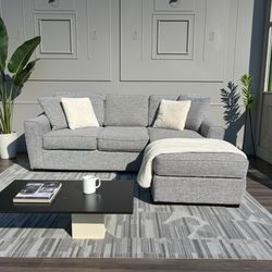 FREE DELIVERY - Grey Interchangeable Chaise Couch