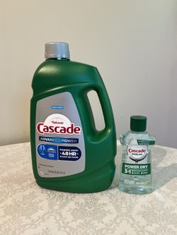 125 OZ CASCADE DISHWASHER DETERGENT + CASCADE RINSE AID 80 LOADS ~ NEW