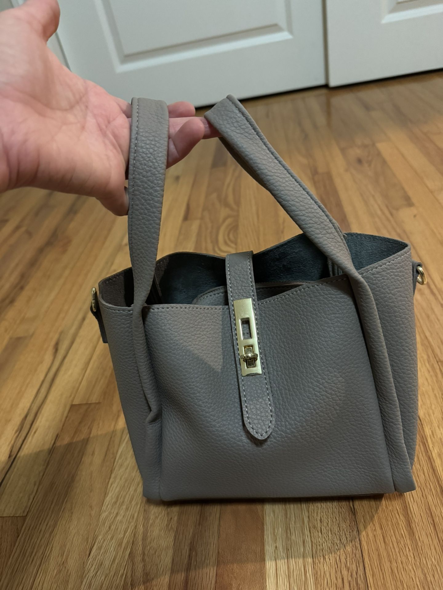 Mushroom Grey Colored Purse