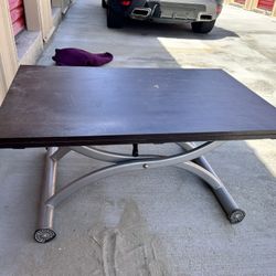 Expresso coffee table dining table conversion 