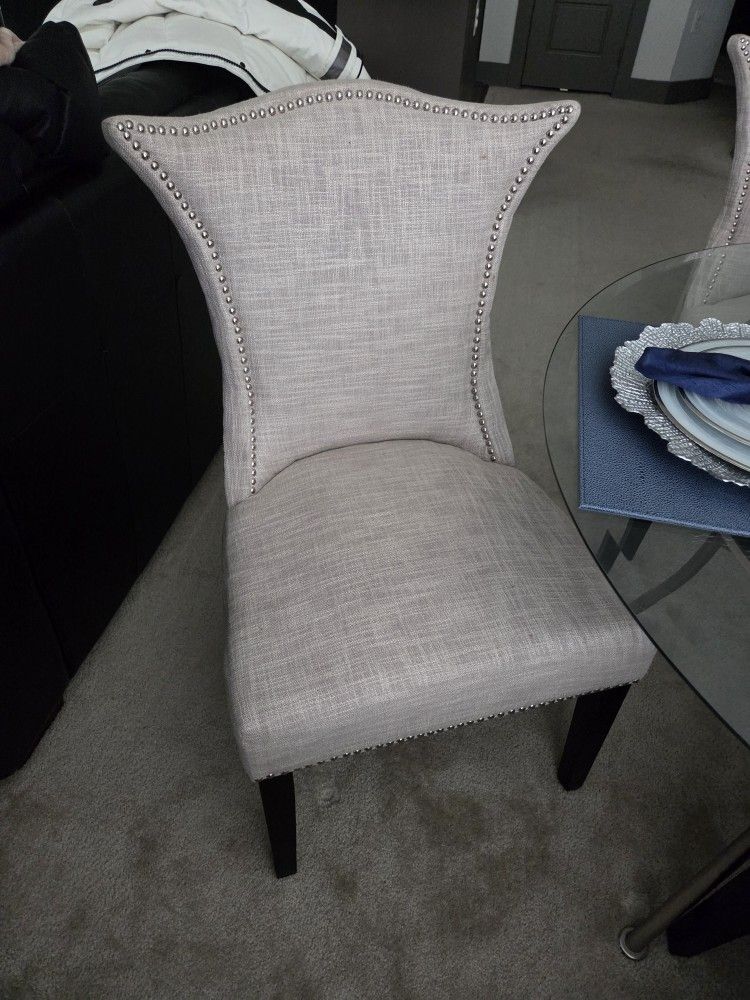 4 Light Grey Dining Room Chairs