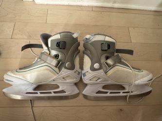 Woman Ice Skates Rarely Used