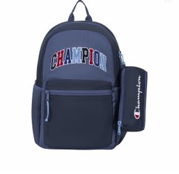Champion Navy Backpack with Pencil Case