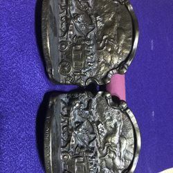 Vintage Iron Stagecoach Book Ends