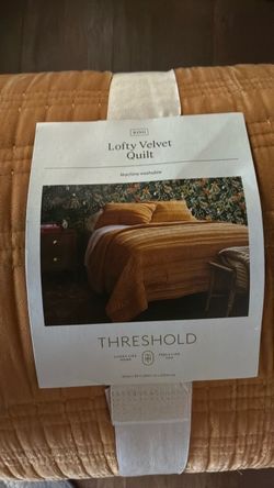 Threshold Lofty Velvet Quilt King