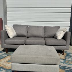 Couch With Ottoman (Free Delivery) 