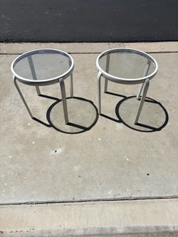 Two Metal & Glass tables
