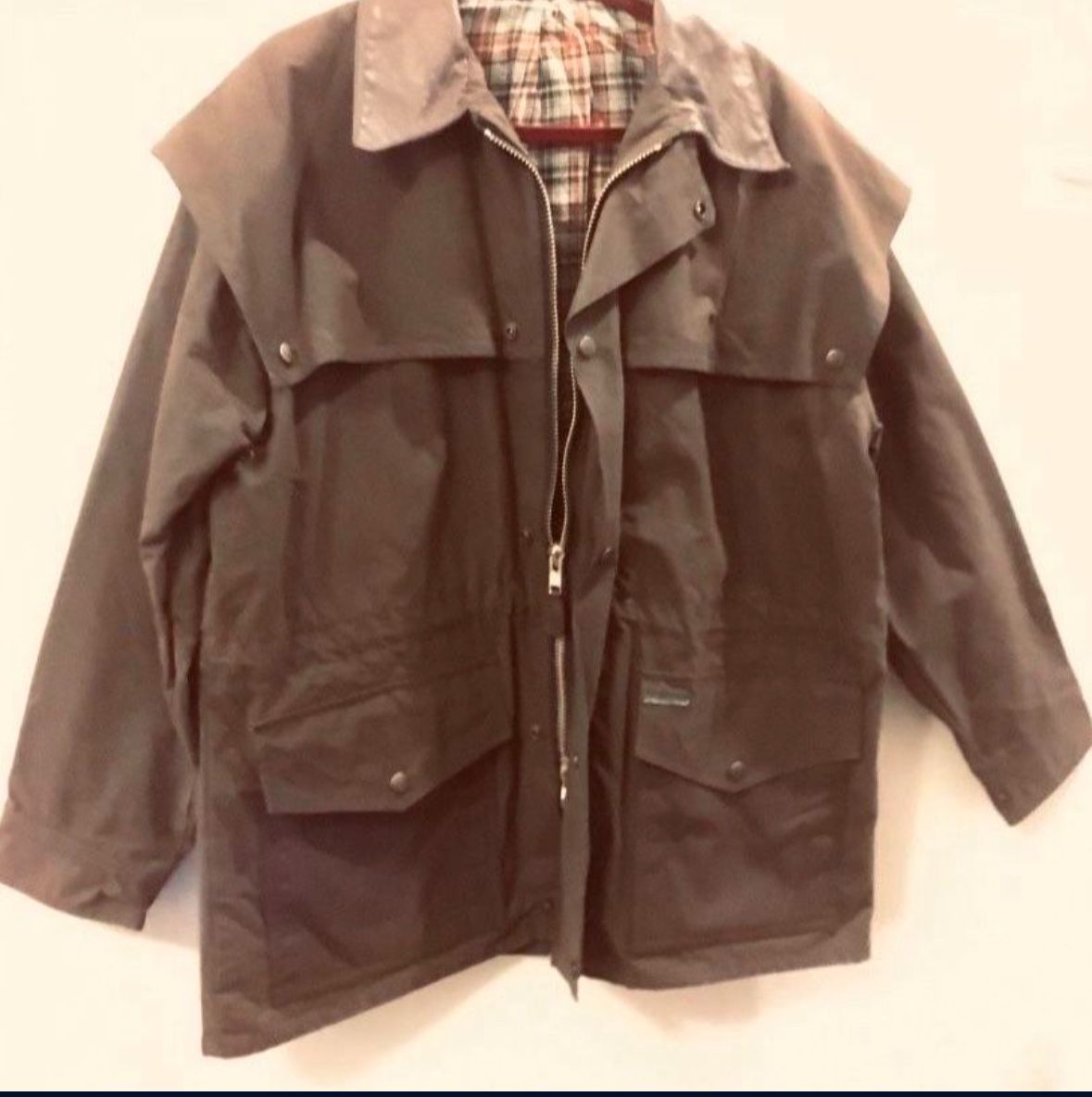 Suede And Leather Duster Style Jacket