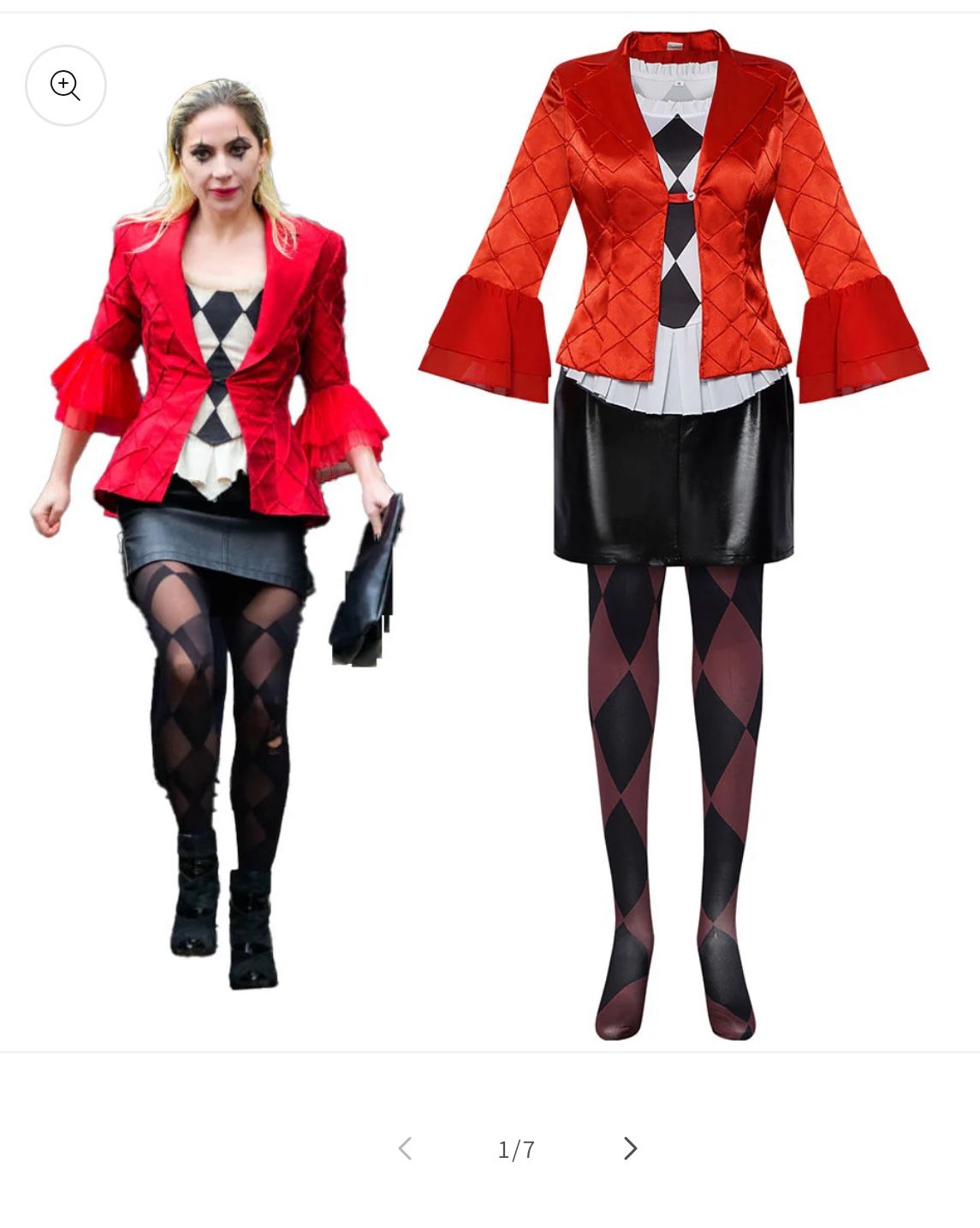 Lady Gaga Joker two Halloween costume new size large