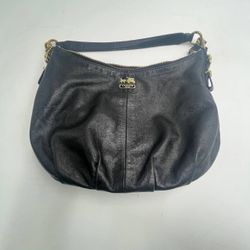 Coach Madison Black Leather Hobo Bag Vintage Versatile 