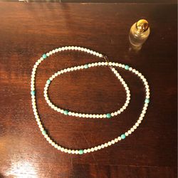 Authentic Long Cultured freshwater pearl necklace 