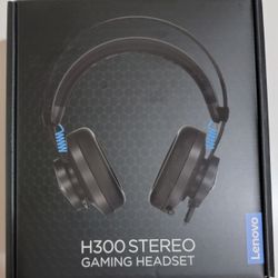 Lenovo Legion H300 Stereo Gaming Headset, Noise-Cancelling Mic, Black