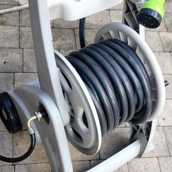 100ft Hose On Suncast Hose Reel 👍 No Leaks Ready With Spray Nozzle Yard Lawn Garden Irrigation Water Hose Pool DecK Boat Car Wash I 