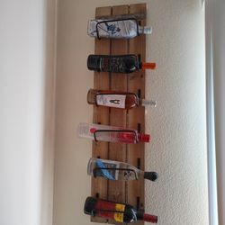 Farmhouse Alcohol Wine Wall Rack