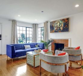 Blue Tufted Velvet Sofa